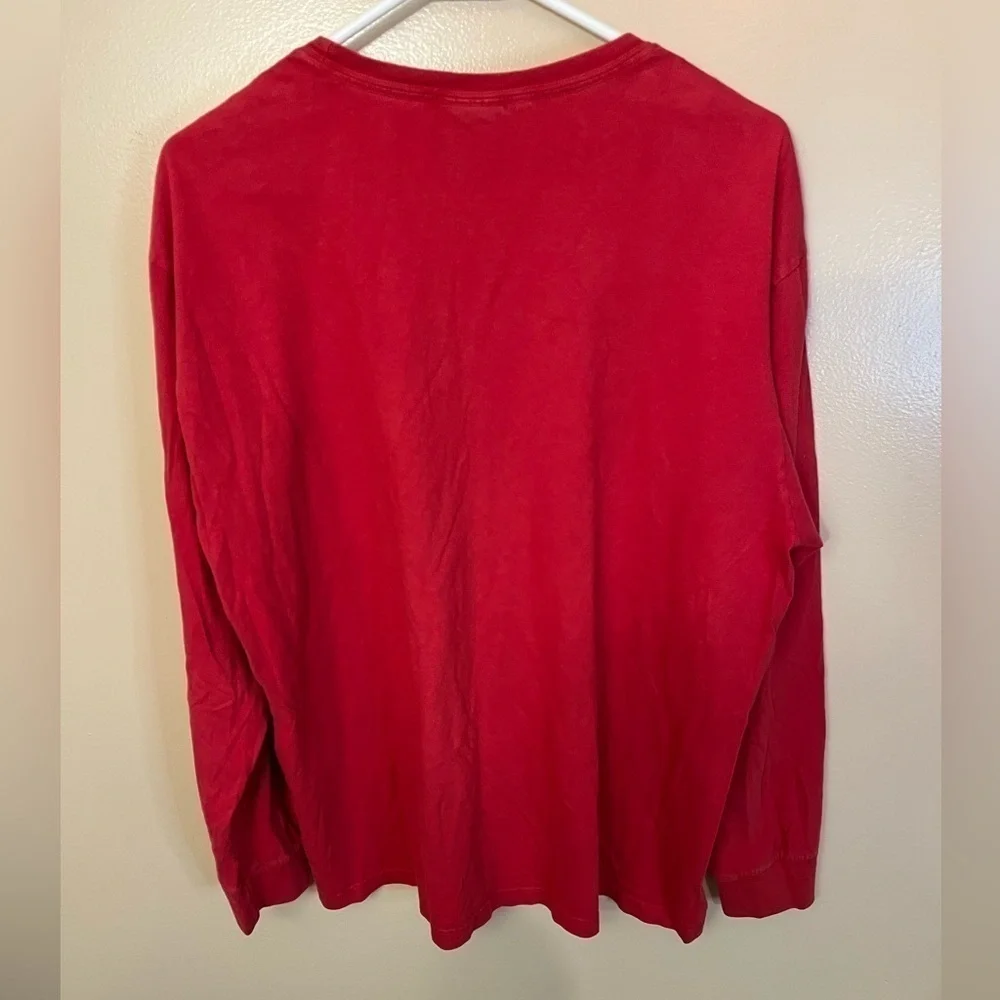 Polo Ralph Lauren Red Mens Long Sleeve T-Shirt Sz L